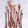 10pcs professional synthetic hair cosmetic brush set